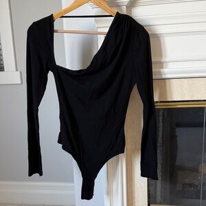 ASTR the label black bodysuit NWT